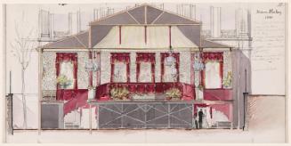 Interior study for a party hosted by Mme Mackay