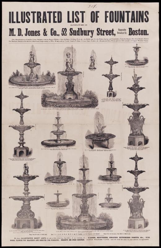 Illustrated List of Fountains Manufactured by M. D. Jones & Co.