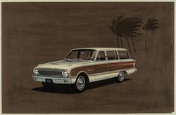 Design for a Ford Falcon Squire station wagon