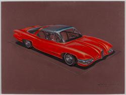 Design for a red sports car