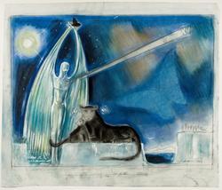 Study for The Last Commandment, an illustration for a poem