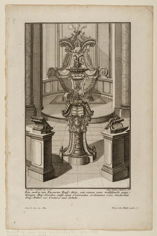 Sheet 6 of six designs for baptismal fonts