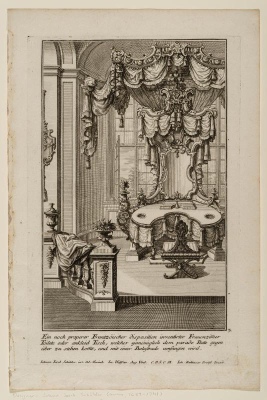 Sheet 3 of six designs for furniture; design for a dressing table