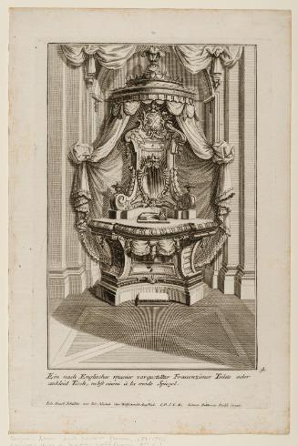 Sheet 4 of six designs for furniture; design for a dressing table