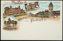 GREETING from Portland, Me. 
Union Station.


