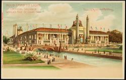 HOLD CARD TO LIGHT.  OFFICIAL SOUVENIR WORLD'S FAIR - ST. LOUIS 1904. 
Palace of Mines and Metallurgy.
