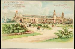 HOLD CARD TO LIGHT.  OFFICIAL SOUVENIR WORLD'S FAIR - ST. LOUIS 1904. 
Varied Industries Building.
