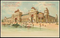 HOLD CARD TO LIGHT.  OFFICIAL SOUVENIR WORLD'S FAIR - ST. LOUIS 1904. 
Palace of Liberal Arts.
