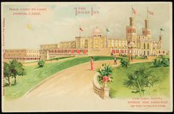 HOLD CARD TO LIGHT.  "THE INSIDE INN"  THE ONLY HOTEL WITHIN THE GROUNDS OF THE WORLD'S FAIR. 

