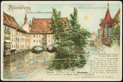 Nürnberg Partie an der Museumsbrücke.

