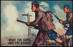 WHAT THE SCOTS GAVE THE KAISER 
FIND THE KAISER