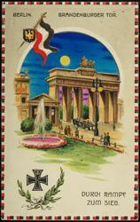 BERLIN. BRANDENBURGER TOR. DURCH KAMPF ZUM SIEG.
