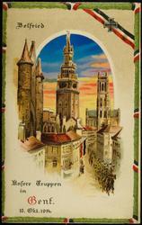Belfried Unsere Truppen in Benf. 13.Okt.1914.
