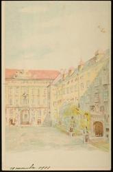 Hold-to-light card of "Palace" with "Military Man" at his desk transparency.
