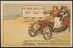 LE PHARE DUCELLIER VOIT TOUT!
Nous avons encore 90 kilomètres à faire et tu dis que tu vois le port?
Parfaitment! - Regardes, par transparence, j'allume mon PHARE DUCELLIER.

