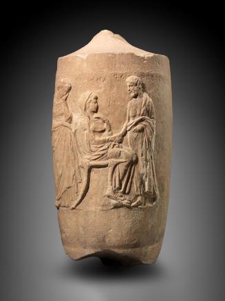 Grave marker in the form of an oil flask (lekythos)