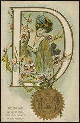 DELAWARE STATE GIRL  
SEAL AND FLOWER PEACH BLOSSOM