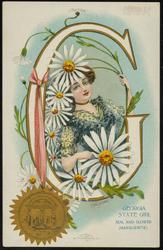 GEORGIA STATE GIRL  
SEAL AND FLOWER (MARGUERITE)