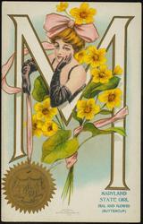 MARYLAND STATE GIRL  
SEAL AND FLOWER (BUTTERCUP)