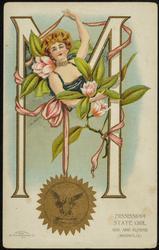 MISSISSIPPI STATE GIRL  
SEAL AND FLOWER (MAGNOLIA)