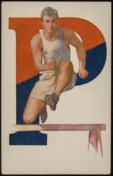 P  (U of Penn Hurdler.)