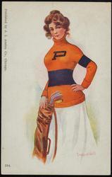 "P" (Princeton Woman with golf clubs)