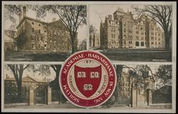 SIGILLUM ACADEMIAE HARVARDIANAE IN NOV ANG. 
STOUGHTON HALL - WELD HALL - CLASS GATE '74 - TABLET OF '78