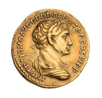 Aureus with bust of Trajan