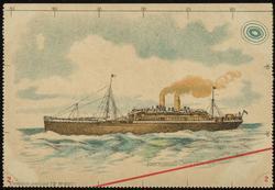 Travel routes on perforated map cards of the REICHSPOST DAMPFER. No.2

