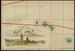 Travel routes on perforated map cards of the REICHSPOST DAMPFER. No.5


