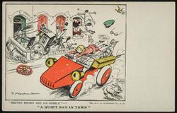 "BUSTER BROWN AND HIS BUBBLE" - 1 
"A QUIET DAY IN TOWN"
