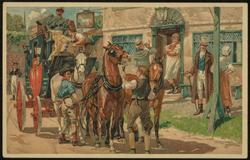 Stagecoach stopped at the pub.
