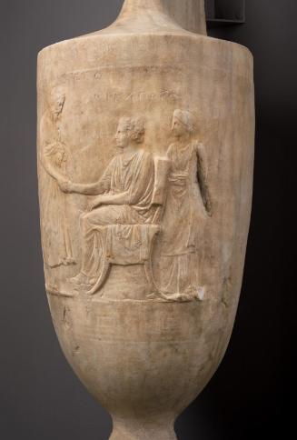 Funerary marker in the form of an oil flask (lekythos)