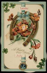 A Happy New Year - mechanical card with rotating dials.
