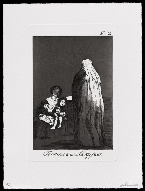 The Caprichos 3: To cause a child to fear.