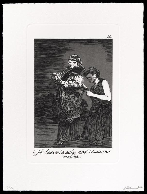 The Caprichos 16: For heaven's sake: and it was her mother