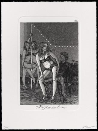 The Caprichos 35: She fleeces him.