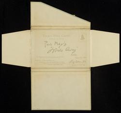 TUCK'S POST CARDS. FOR HOME AND ABROAD. 
PHIL MAY'S "Write Away" Series. Six Original Drawings painted by this great Humourist specially for our famous Post Card Series.
Series No. 1296
Proof Edition 29. Limited to 1000 Sets.
