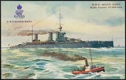 H.M.S. QUEEN MARY. Battle Cruiser, 27,000 tons.
