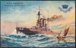H.M.S. WARSPITE. Battleship, 27,500 Tons.
