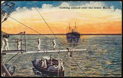 Coming aboard over the lower Boom.