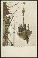 7781  Hoisting the Pinnace.
