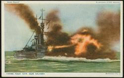 FIRING FOUR 12-In. GUN SALVOES
