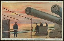 SUNSET ON THE NORTH SEA. (SEEN FROM H.M.S. 'QUEEN ELIZABETH')
