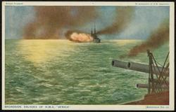 BROADSIDE SALVOES OF H.M.S. 'AFRICA' 
