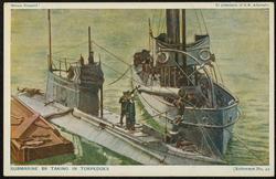 SUBMARINE B6 TAKING IN TORPEDOES
