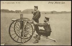 Firing Maxim Gun.
