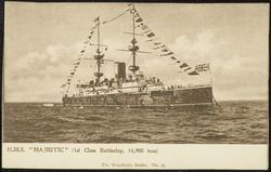H.M.S. "MAJESTIC" (1st Class Battleship, 14,900 tons)
