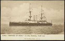 H.M.S. "EMPRESS OF INDIA" (1st Class Battleship, 14,150 tons) 
