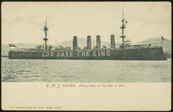 H.M.S. Terrible. Living letters on the Side in Men. 

